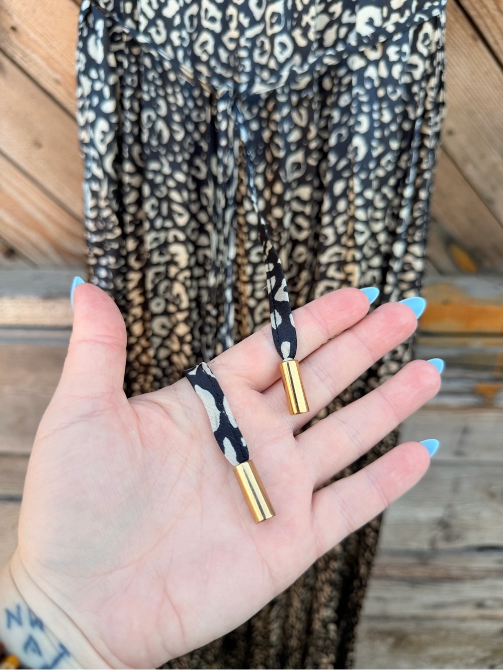 bishop + young Black and Cream Leopard Maxi Slip Dress - Picture 4 of 6